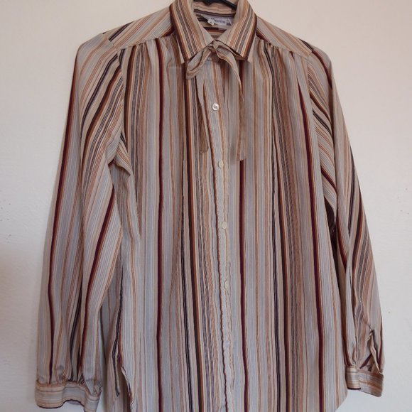 Evan-Picone Striped Blouse - Picture 1 of 5